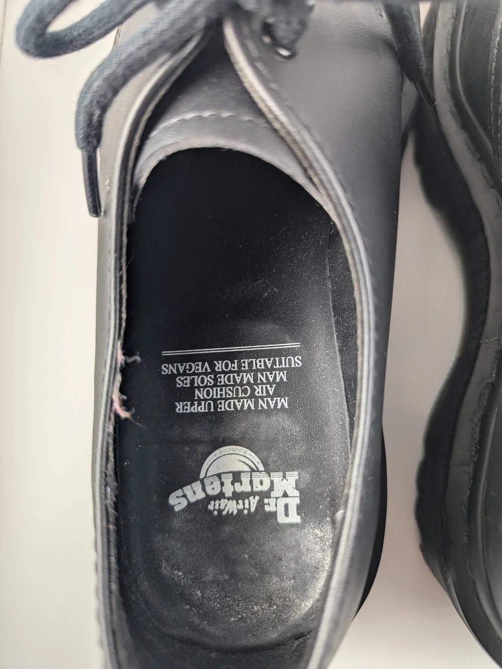 Doc Dr Martens 30651 Chunky Black Leather Low Top Platform Shoes Women's Sz 7M